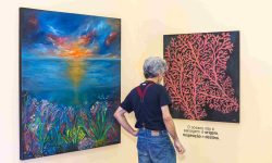 Exposição em Niterói convida à reflexão sobre o futuro ambiental em meio ao azul